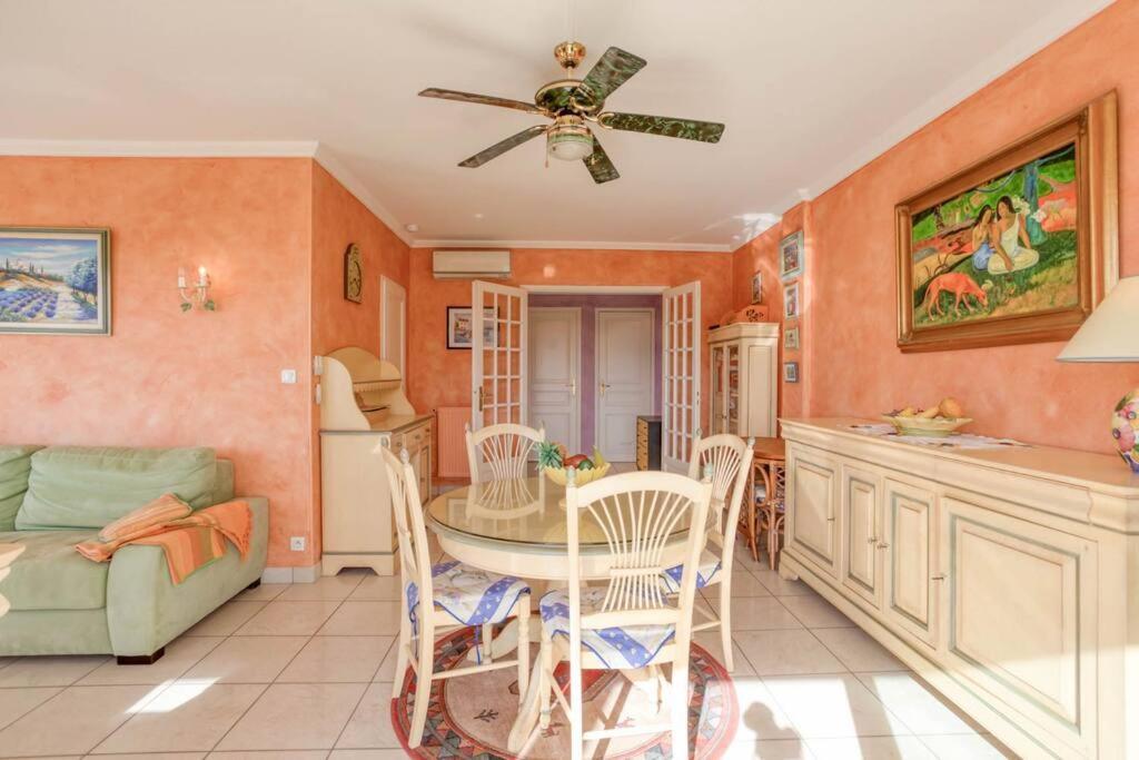 A6- 2 Bdr Incredible Sea View - Ac, Garage & Terrace Apartment Antibes Luaran gambar