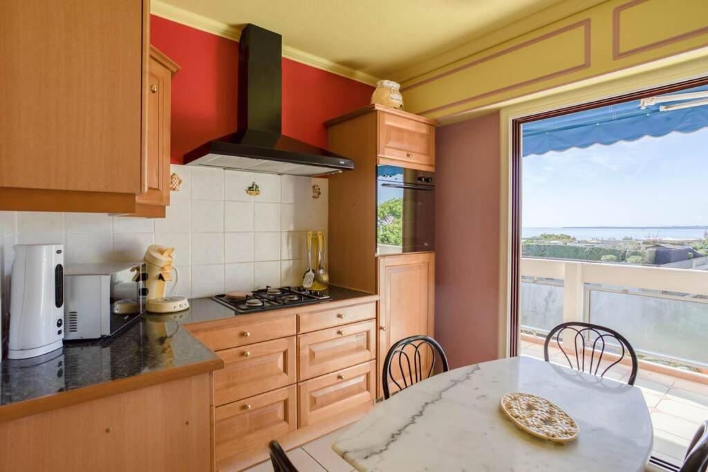 A6- 2 Bdr Incredible Sea View - Ac, Garage & Terrace Apartment Antibes Luaran gambar